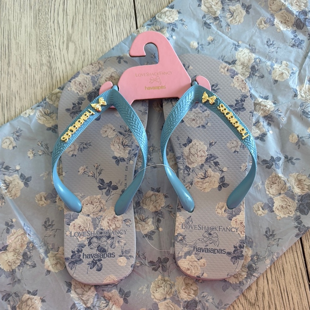 NWT LoveShackFancy Havaianas 9/10